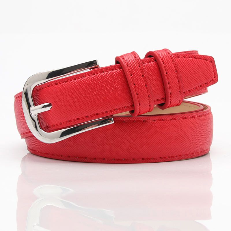Loldeal 2.4x106cm New Women's Belt Simple Pin Buckle Versatile Decorative Black Pant Belt Youth Cool Cross Pattern Wide Belt