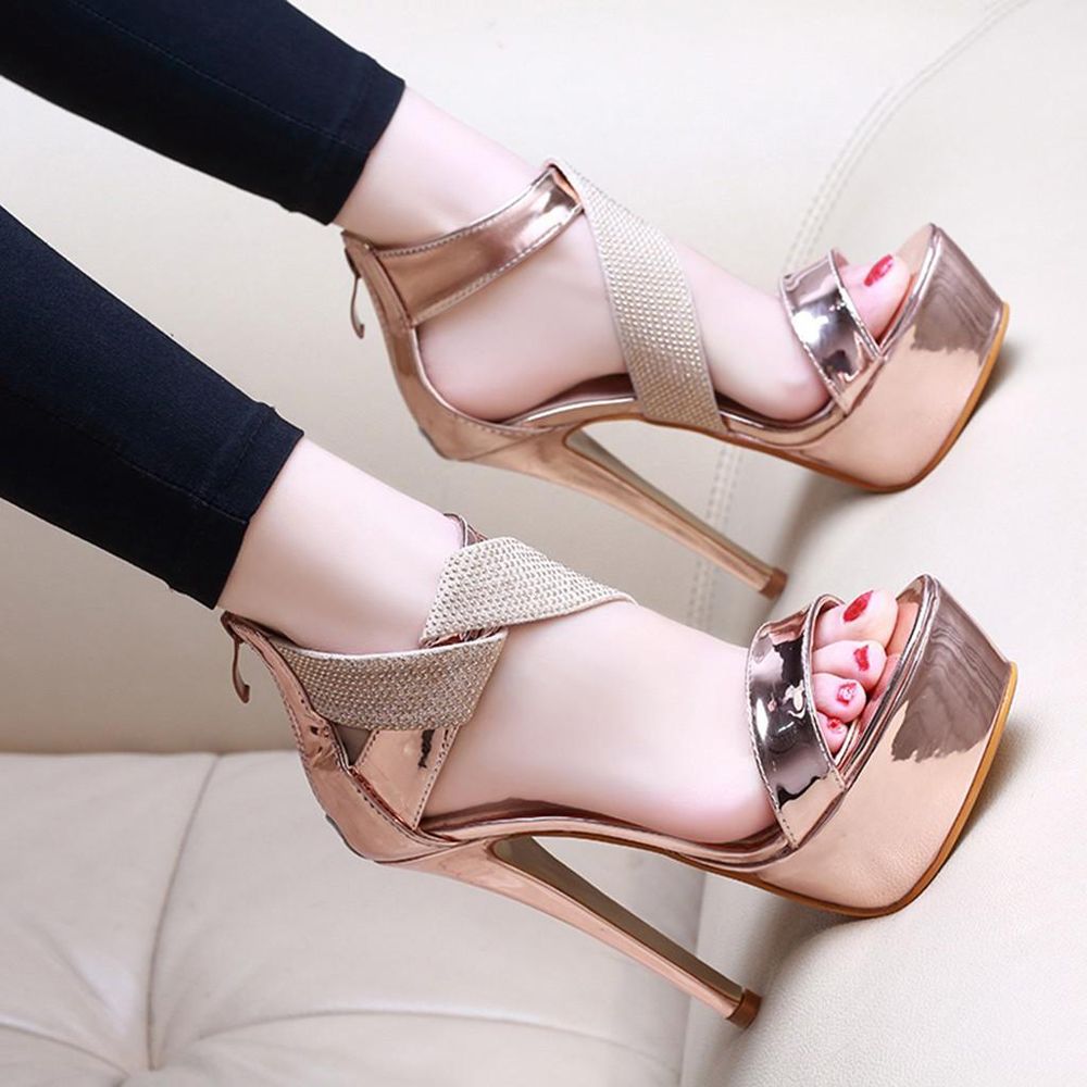 Women Slip Pointed Toe Super High Spike HeelShoes Buckle Strap High heels