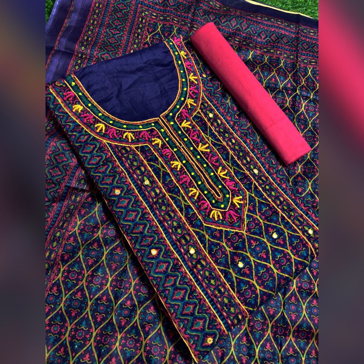 Mokka VIP Butics/Butix Karchupi Work Skin Print Unstitched Three Piece Dresses (3 Piece)