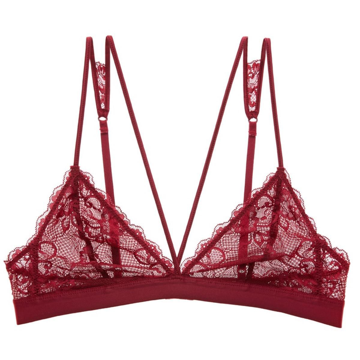 lace ultra thin type underwear bra belt triangle cup does not have the steel ring does not have the sponge