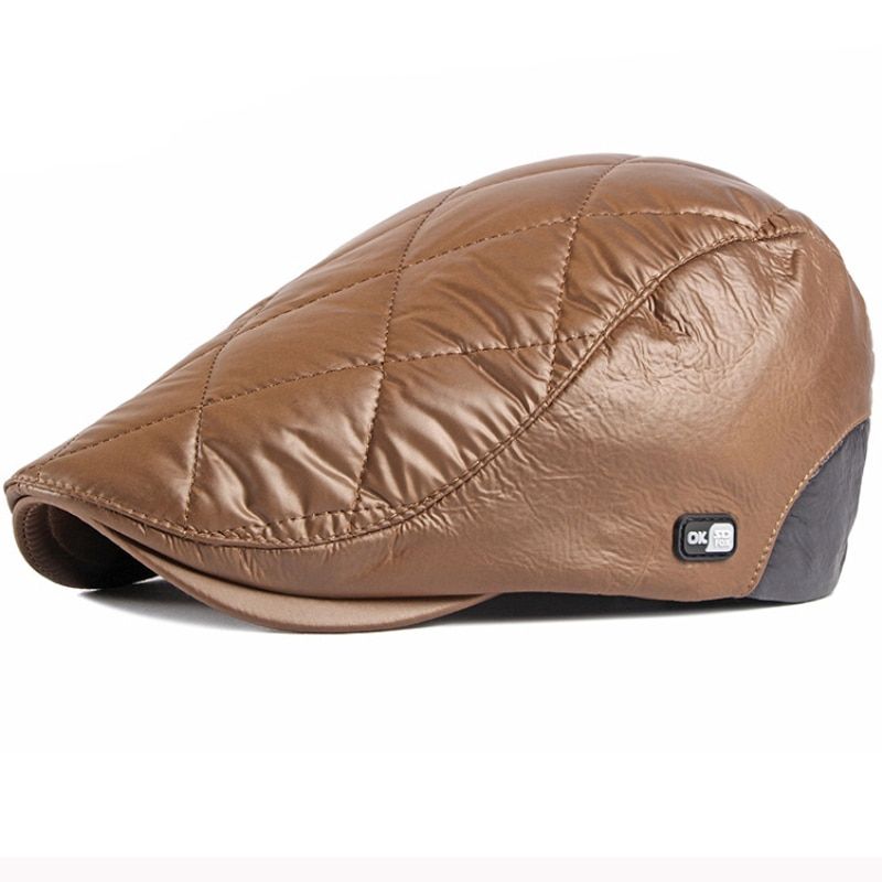 Berets Vintage Men Cap Thick Warm Autumn Winter Hat Male Ivy Newsboy Flat Cap Artist Painter Hat Windproof Men Beret Cap