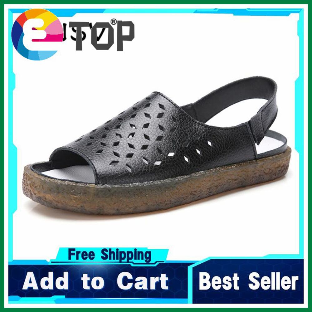 Sandals for Women Leather Flat Shoes Fashion Casual Shoes