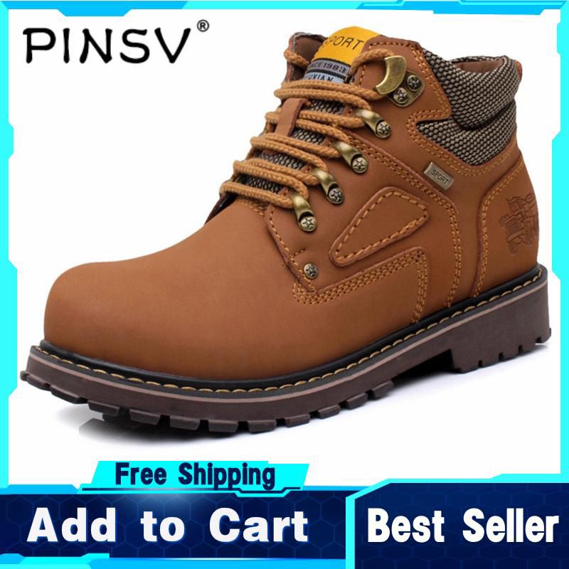 Leather Men's Fashion Casual Boots Ankle Boots