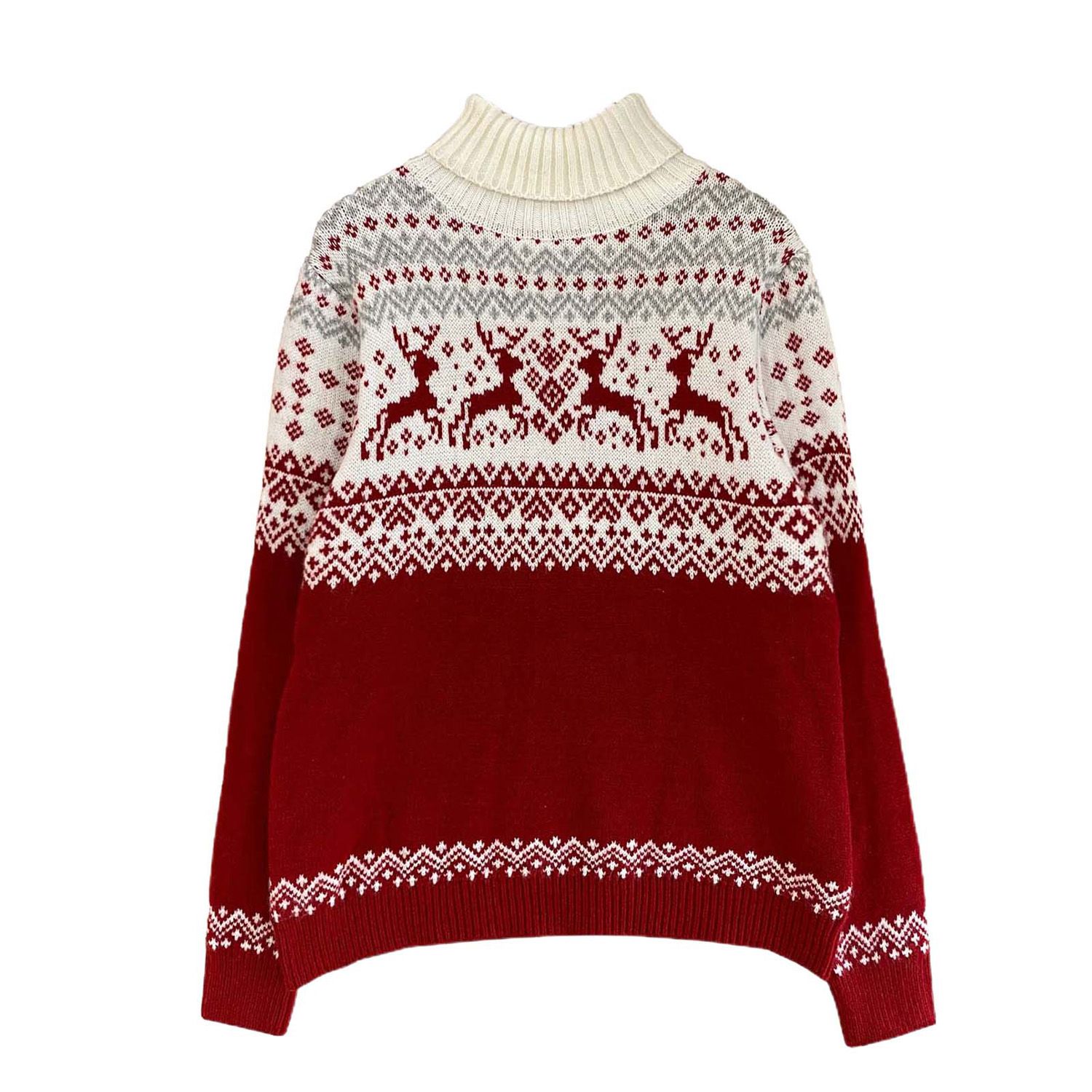 Xmas Sweater Stretchy Xmas Turtleneck Couple Outfit Sweater