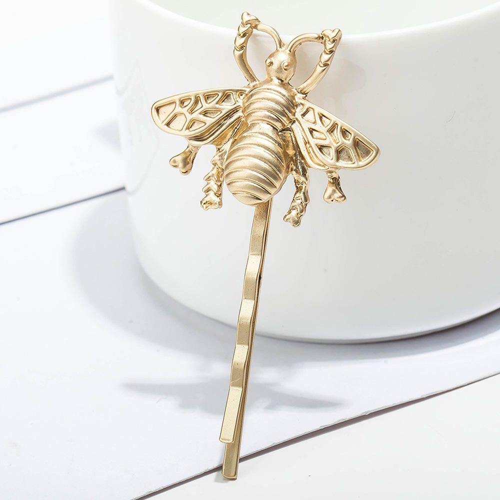1PC Bee Hairpin Gold Sliver Side Hair Clip Unique Clip Hairpin Women Girls Attractive Jewelry Hair Accessories