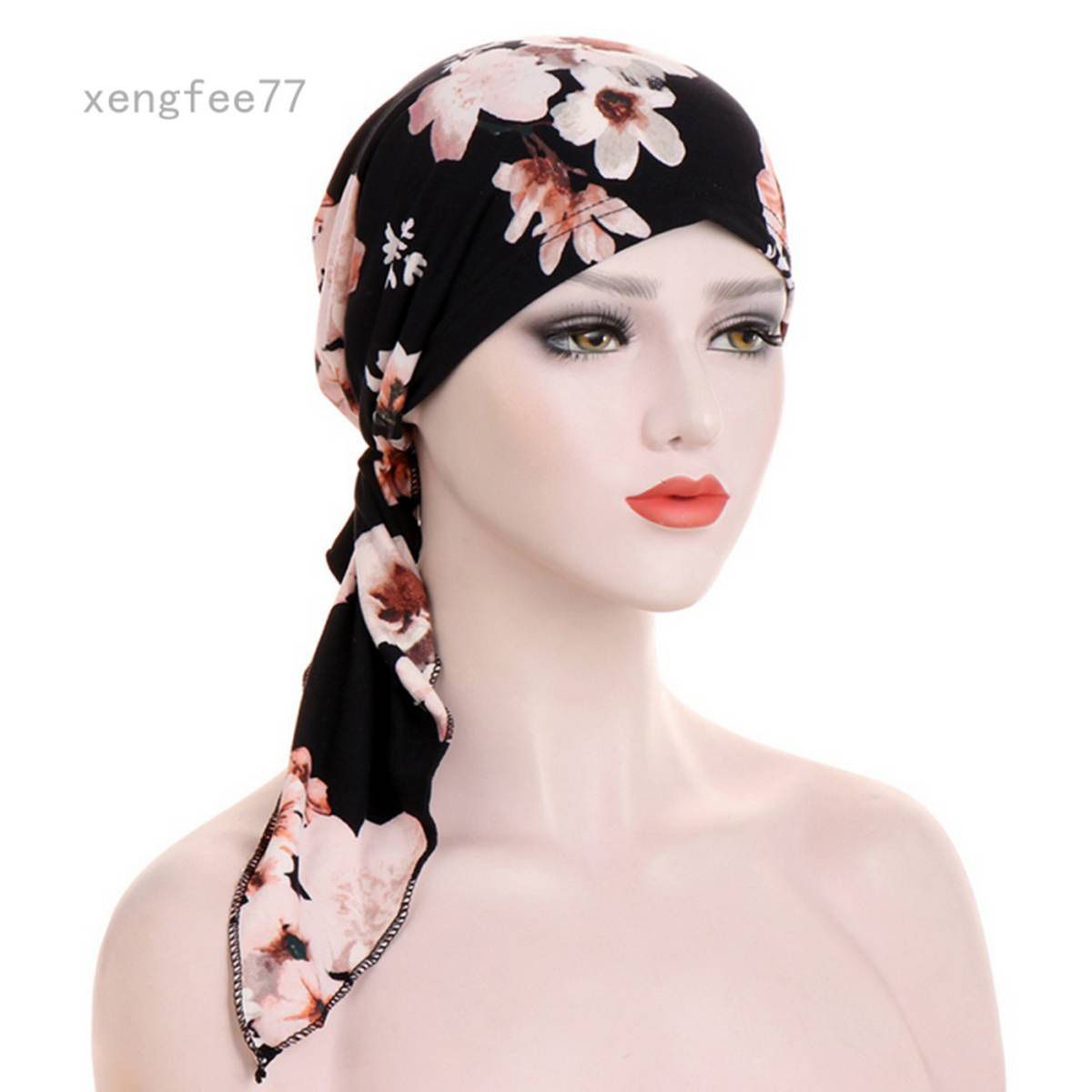 【ALLGOOD】Women  Hat Turban Cap Cover Hair Loss Head Scarf Wrap