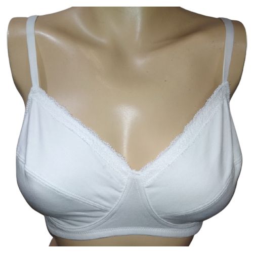 Cotton Bra for Women Non Foam Non Cable white color soft and comfortable