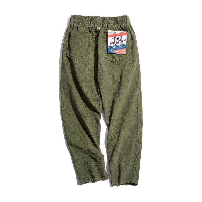 Maden Vintage Brown Corduroy Pants Men Solid Harajuku Straight  Pant Cargo Retro Casual Streetwear Trouser Safari  Bottoms
