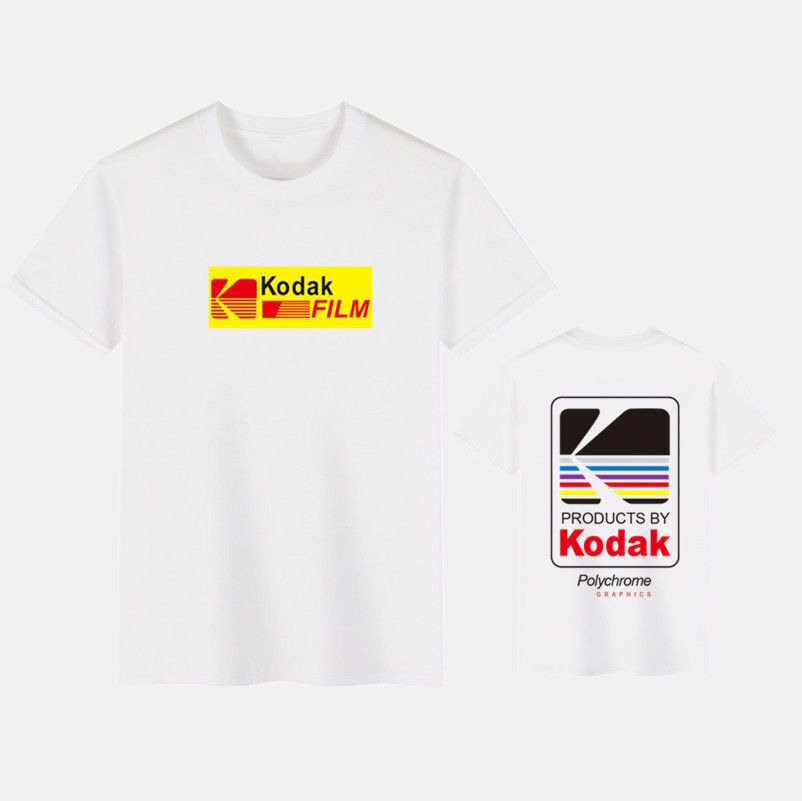 Japanese T-Shirts Harajuku kodak Printed Short Sleeve T-Shirts Men Women Summer  Casual Cotton  Hop Streetwear Tees Tops