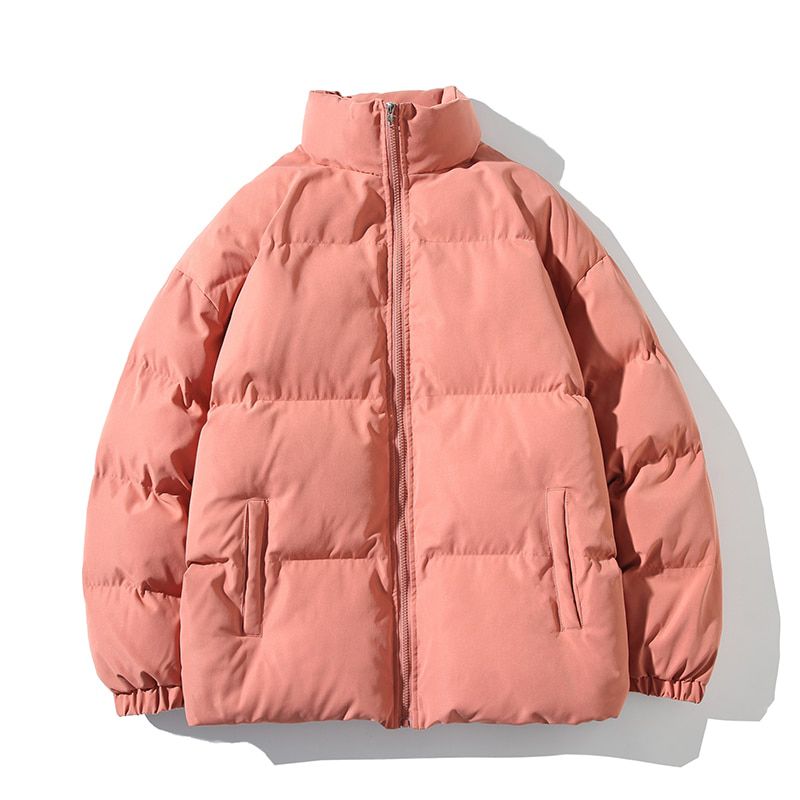 Men Harajuku Colorful Bubble Coat Winter Jacket Mens Streetwear Hop Parka Korean Black Clothes Puffer Jackets Women