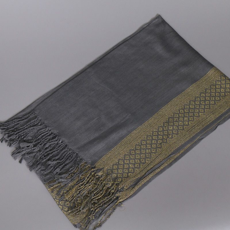 2019 NEW women gold cotton solid color muslim head scarf shawls and wraps pashmina bandana female foulard ladies hijab stores