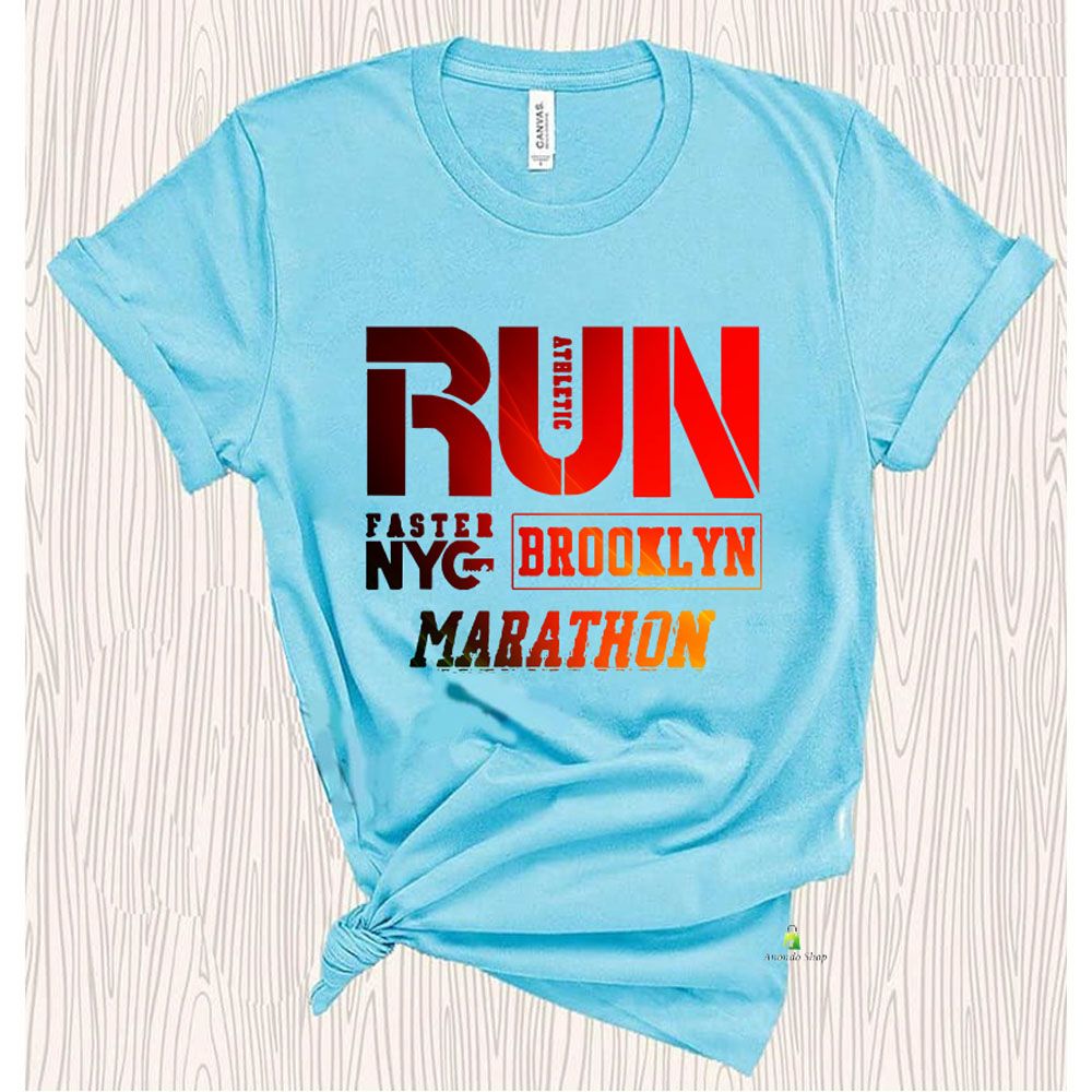 Run Faster Sky Blue New T Shirt For Men