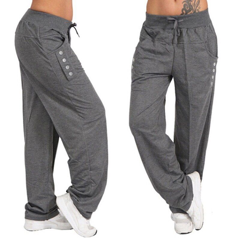 Spring Autumn Loose Casual Pants Women Black Gray Pantalones Mujer Pantalon Femme Jogger Trousers Women Pants