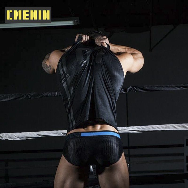 CMENIN 1pcs (1 Pieces) PUMP Comfort Cotton  Underwear Men Jockstrap Briefs Low Waist Men Underpants Male Panties Stripe Mens Innerwear H489