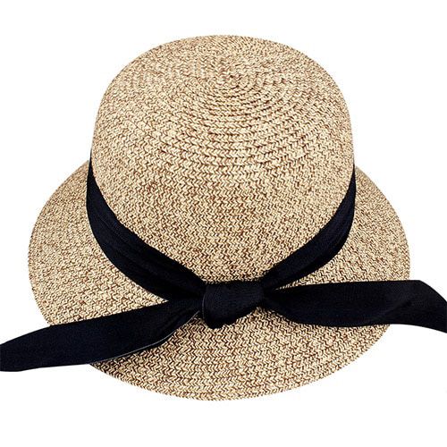FURTALK Summer Hat for Women Beach Straw Hat Panama Sun Hat Wide Brim Bucket UV Protection Cap with Bow Tie chapeu feminino