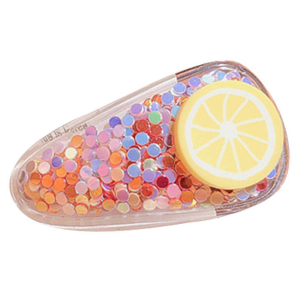 Fashion Baby Girl Fruit Pattern Quicksand Sequin Bang Hair Clip Hairpin Headwear
