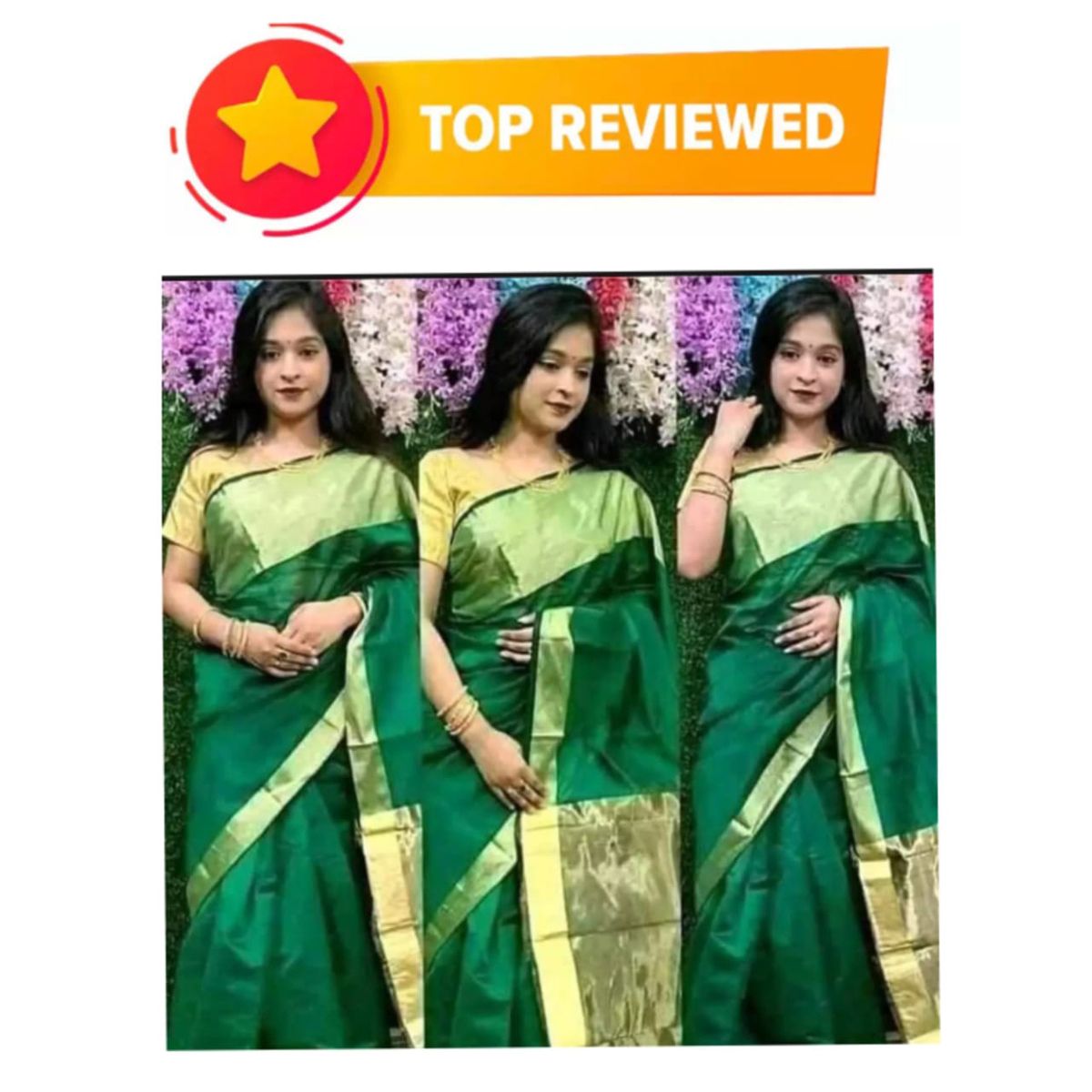 Half Silk Saree for Women - Multicolor