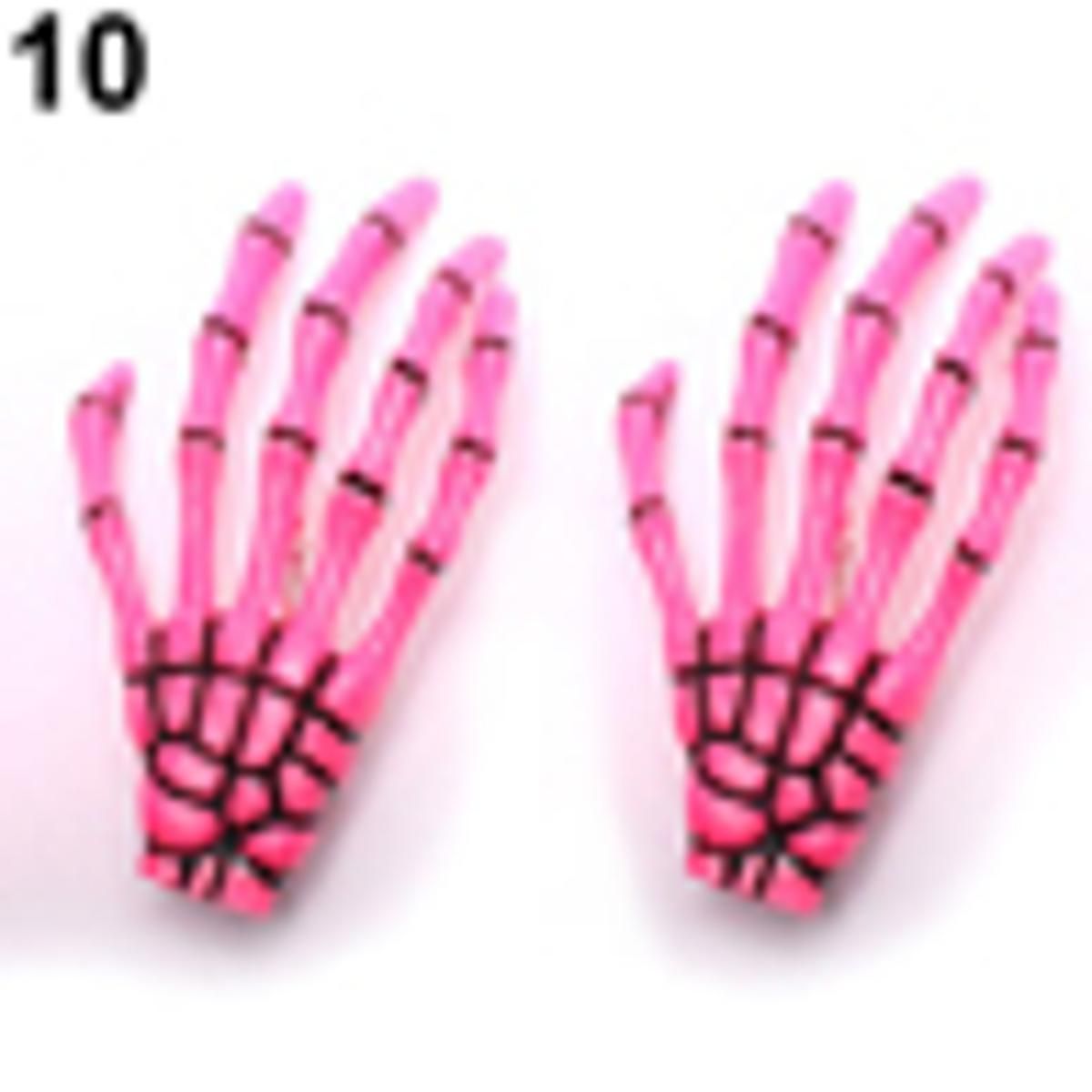 Fashion Punk Skull Paw Hairpin Exaggerated Skull Bone Hand Claws Hair Ornaments