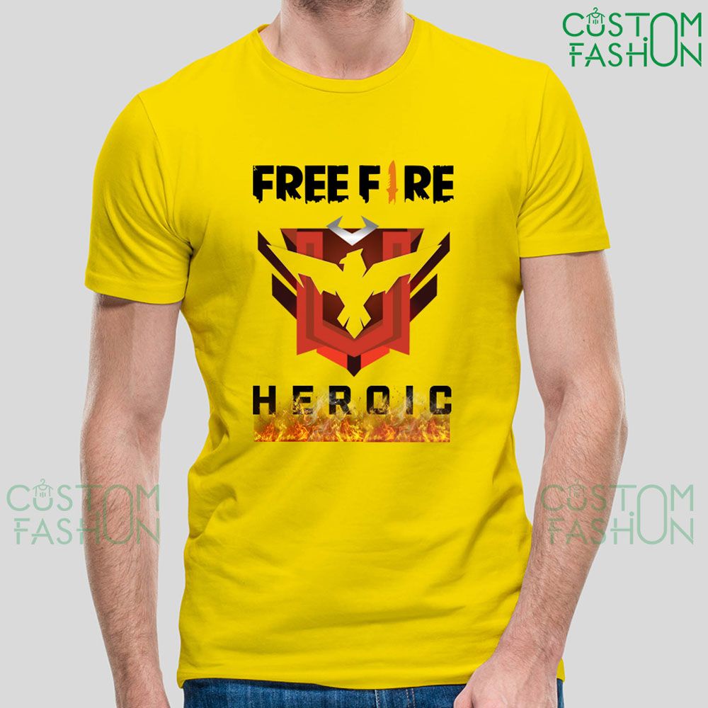Free Fire Heroic T Shirt Bd - Tshirt For Men - T Shirt For Man - গেঞ্জি ছেলেদের