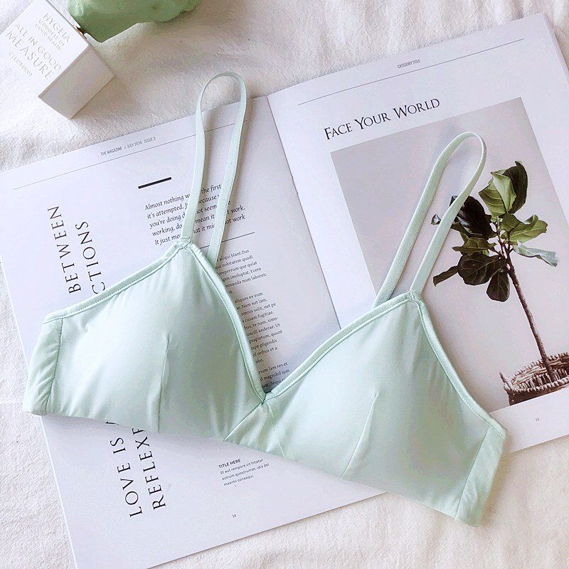 Wriufred Seamless Push Up Bra Women Underwear Lingerie Triangle Cup Bras Plus Size Bra  Deep V Breathable Bralette Sleepwear
