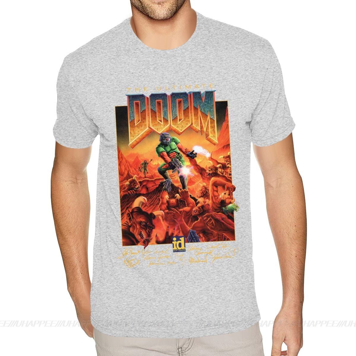 Doom T Shirt Men Video Game Cotton T-shirt 6xl For Men's Design Shirts