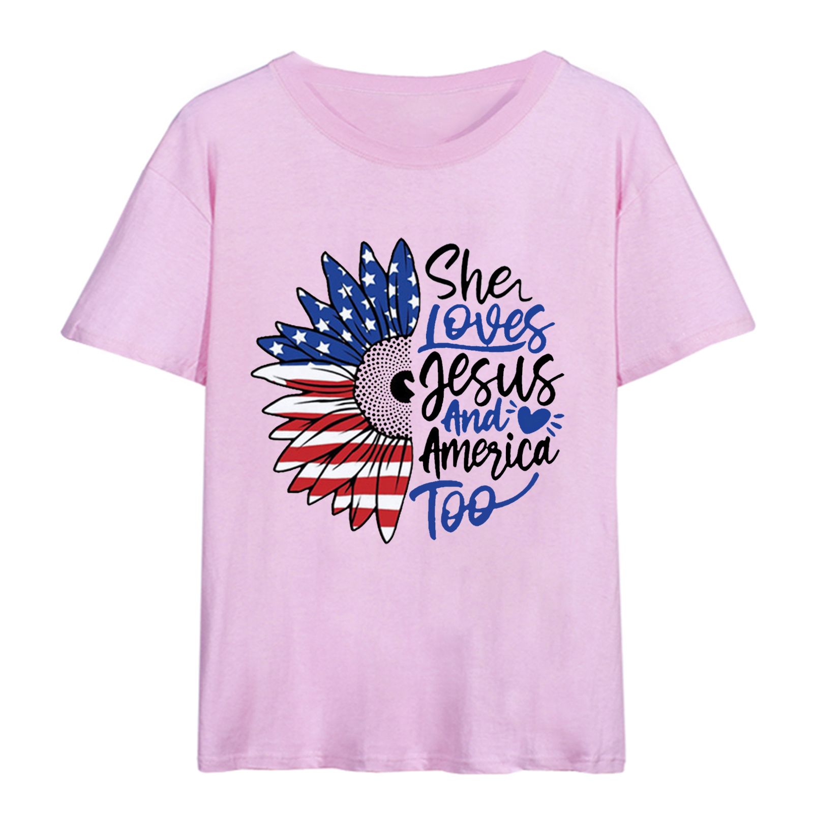 Women T-shirt Top Charming Decorative Flower Women Tee Top