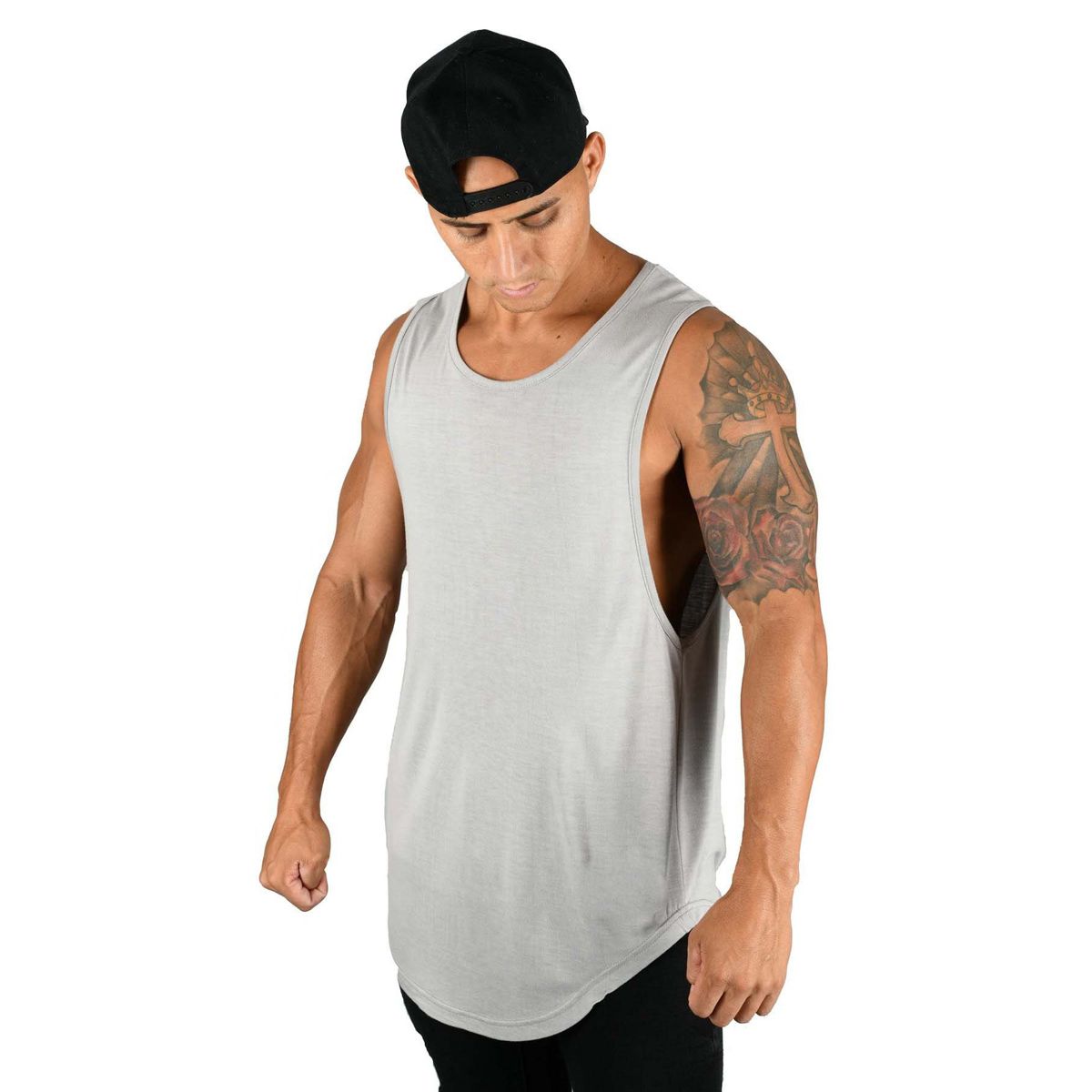 Men Loose Print cotton Sleeveless Vest Summer Breathable quick-drying Male Gym Clothes Bodybuilding Undershirt Fitness TaTops
