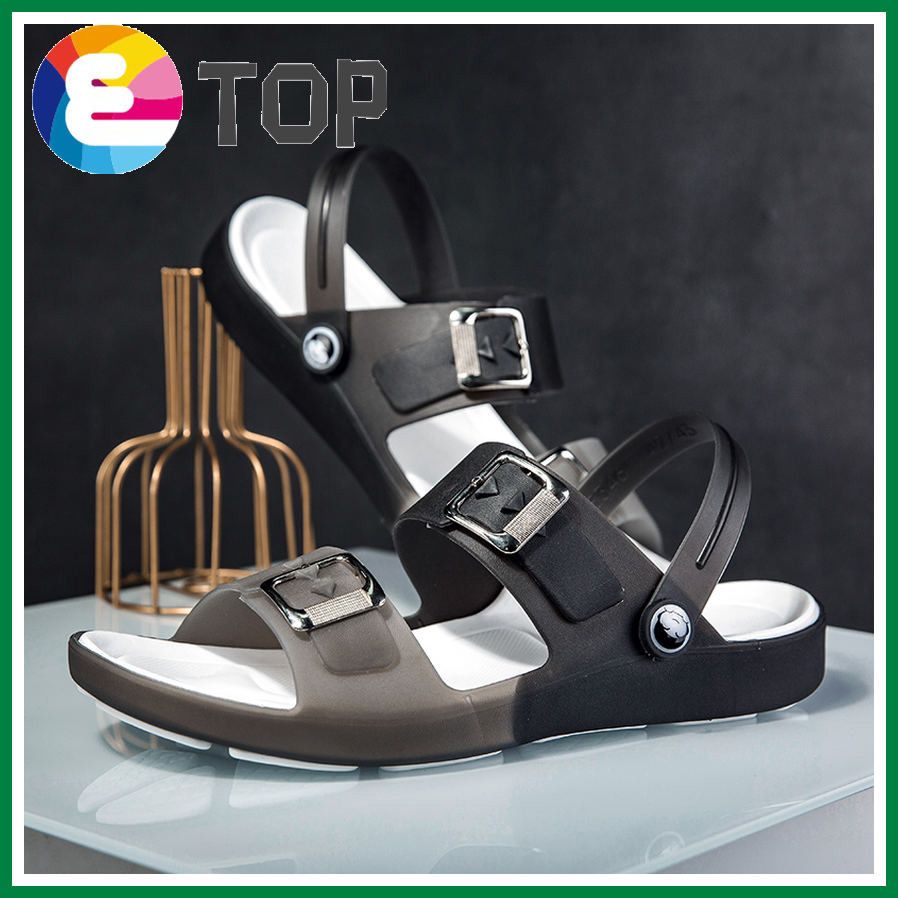 Men Sandals Summer Cool Fashion Shoes For Males Hollow Outdoor Beach Casual Shoes Outdoor Jelly Sandals Water Shoes
