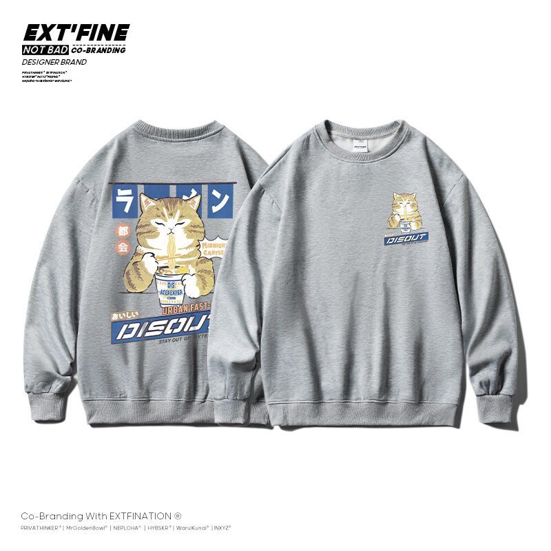 HybSkr Harajuku Oversized Sweatshirts Men Japanese  Print Hoodies Winter Warm Streetwear Fleece Hoodies  Hop