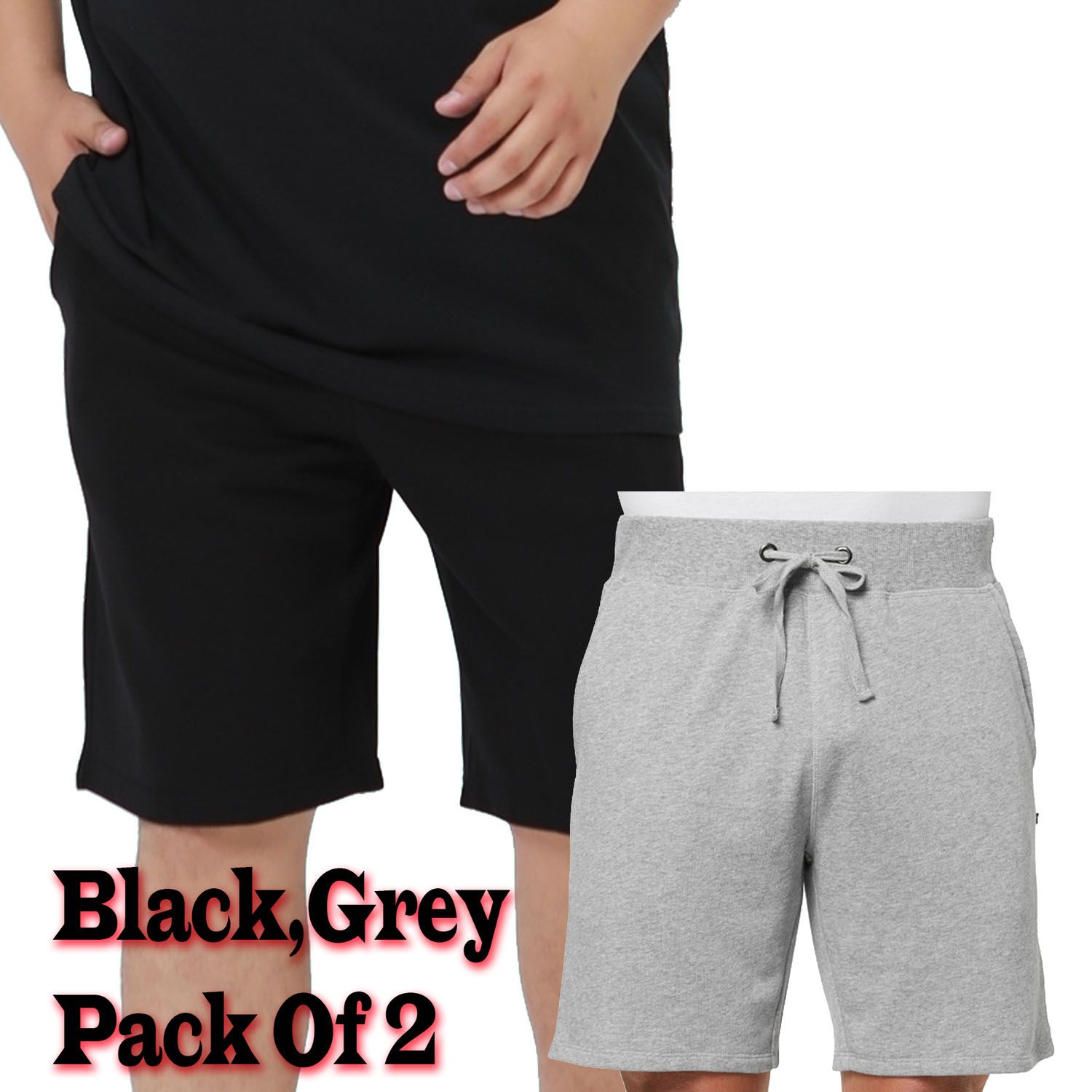 Fashionable Men Clothing Black & Grey Color Trendy Chino Short Pant for Men.