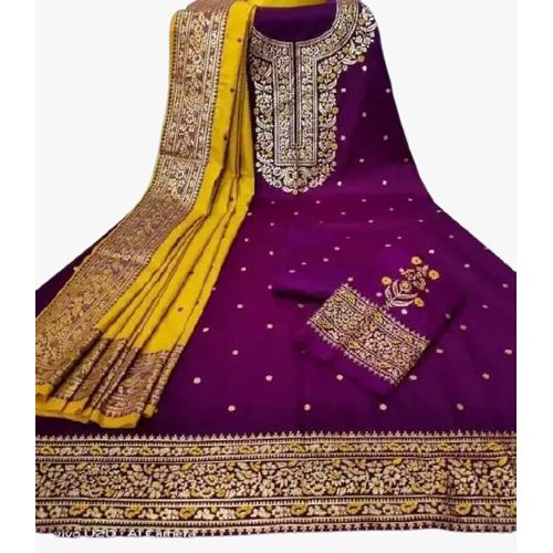 Unstitched Fashionable High Quality fabrics and Screen Printed Pure Cotton Three Piece-13