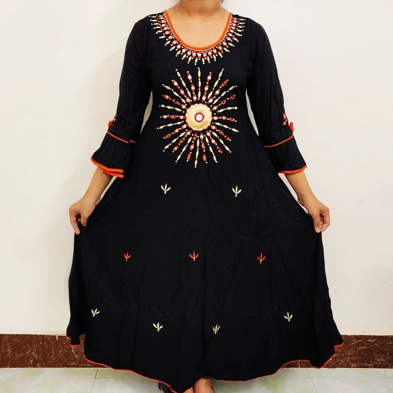 Fashionable linen stitched long kurti for women and girls. Chest 36.38.40.42.44.46 Long - 46+-1