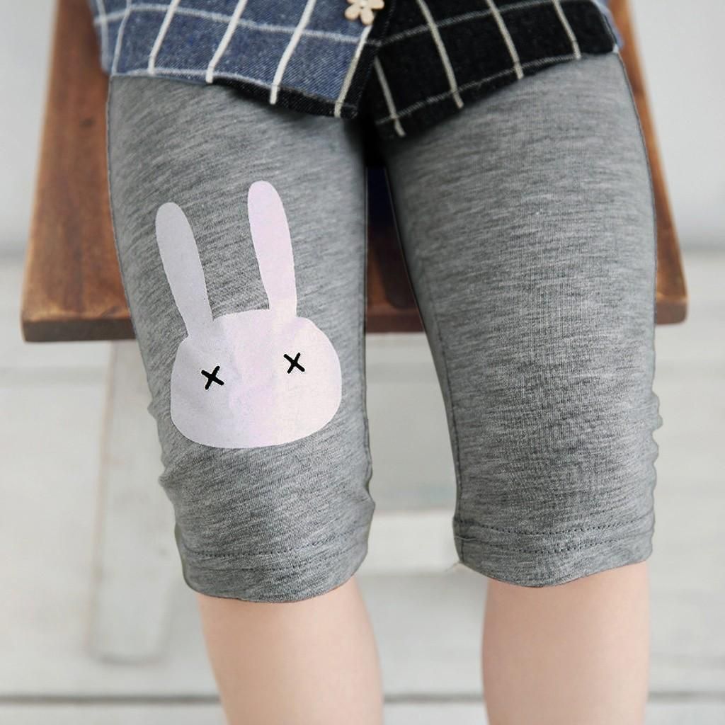 Girl Pants Kids Badges Laixiu Floral Print Soft Thin Girls Kid Baby Girl Knee Length Cartoon Bunny Safety Pants Shorts Underwear Clothes 【 】