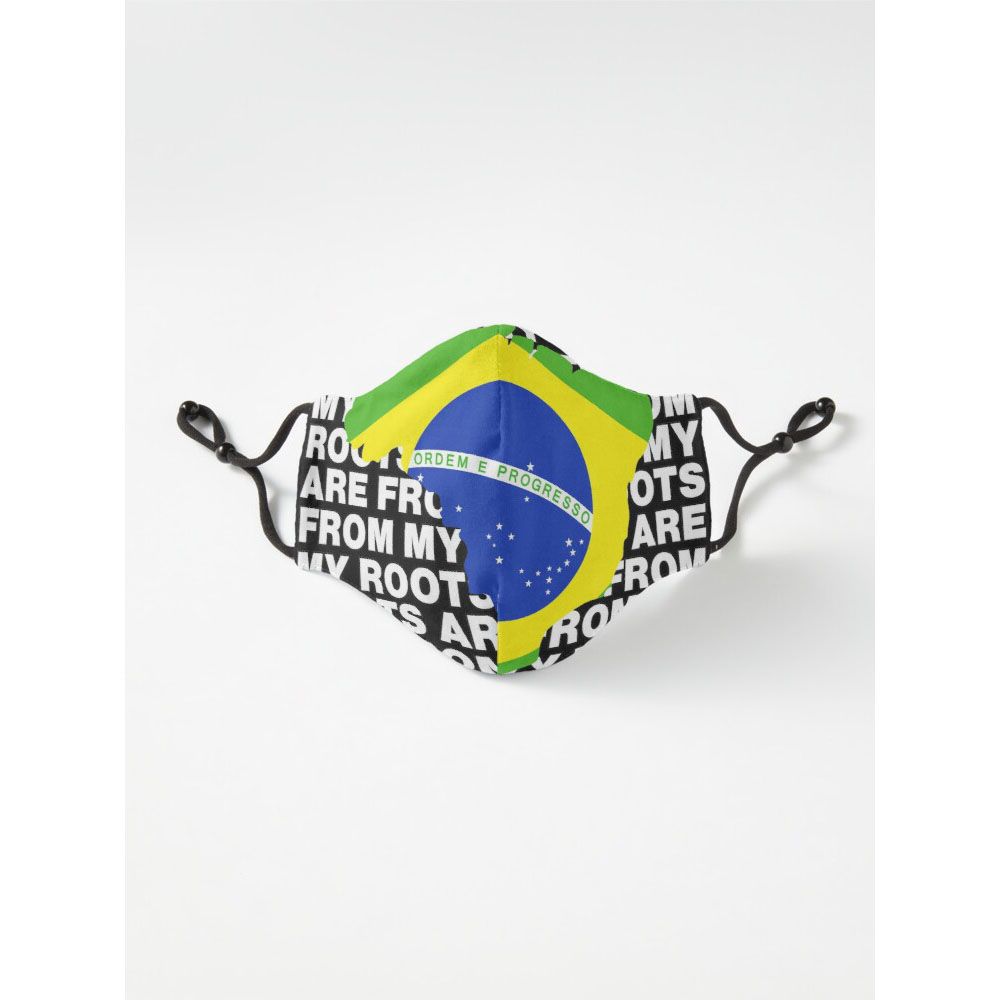 Brazil Football Club 6 Layers FIFA Team Printed Party Six Layer Face Mask For Men And Women Gaming Mask With Adjustable Ear Loop And Digital Print Face Mask Graphics Print Anime Mask