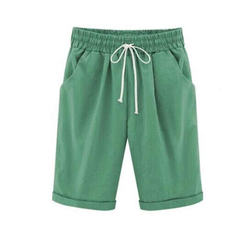 Pants Women's Trousers Summer Knee Length Harem-Pants Capris High Waist Plus Size Beach 10 Colors Casual