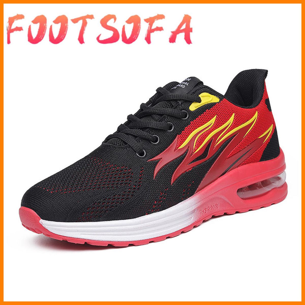 Mens Womens Fashion Running Shoes Unisex Comfortable Soft Flame Sneakers Cushion Outdoor Sports Shoes