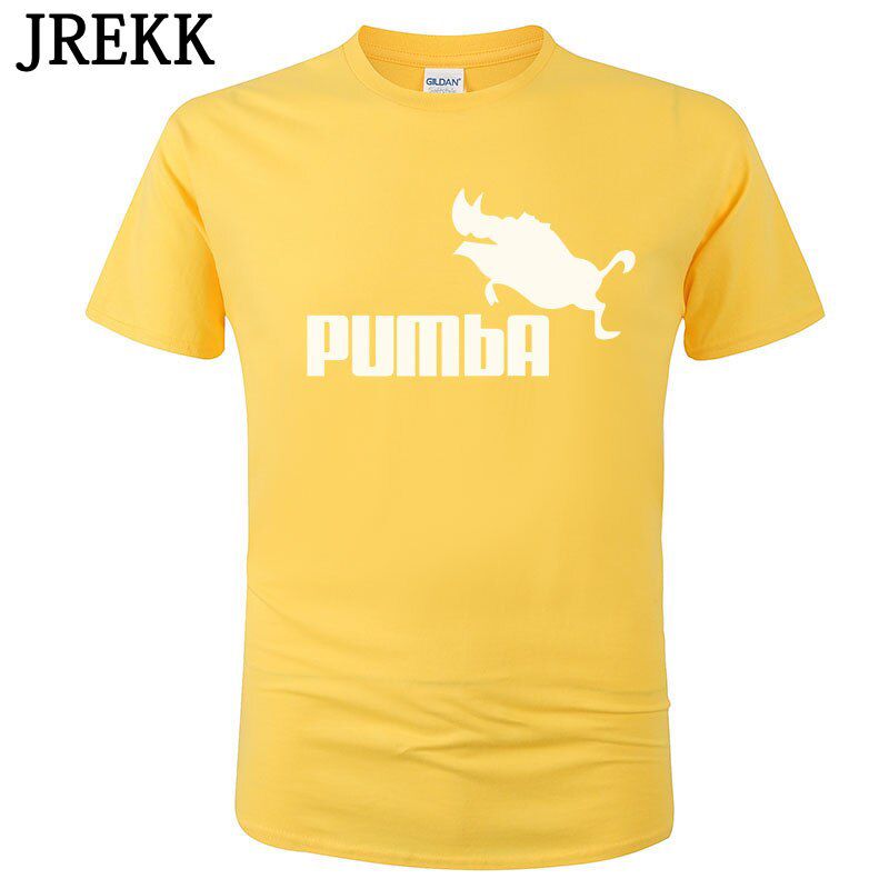 100% Cotton Funny Tee Cute T Shirts Homme Pumba T Shirt Men Women Short Sleeves Tops Cool Print Summer Fashion T-Shirt C91