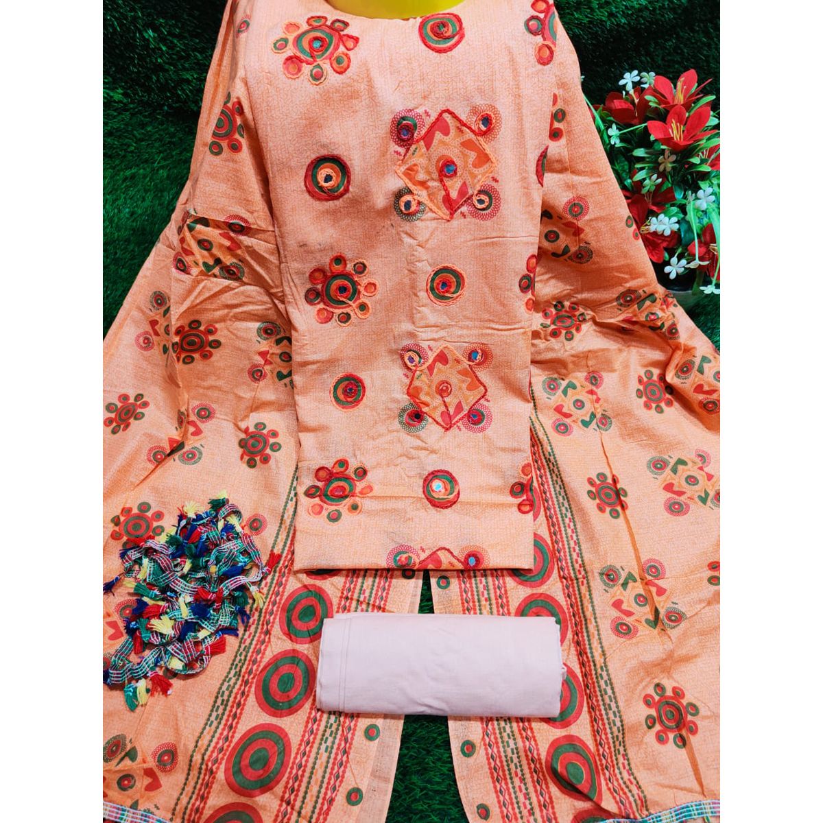 Joypuri Unstitched Cotton Three Piece 3 Piece