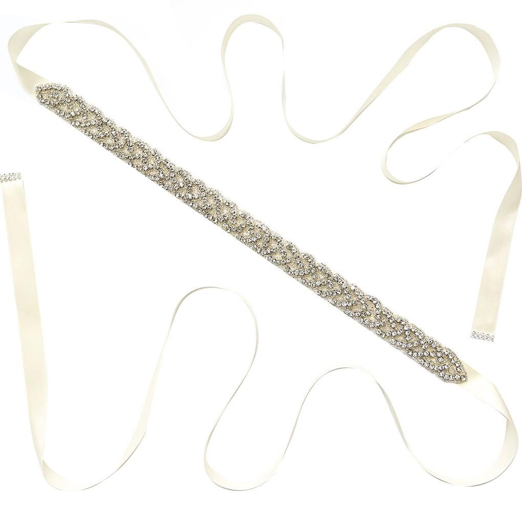 【BestGO】Wedding Crystal Bridal Belt Gown Decoration Sashes Dress  Prom Party Waistband