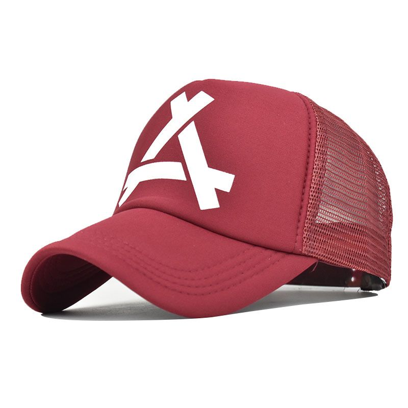 Loldeal 2021 New Mesh Cap Popular European And American Popular Three-Dimensional Embossed Triangle Standard Mesh Cap Printed Mesh Cap Adjustable
