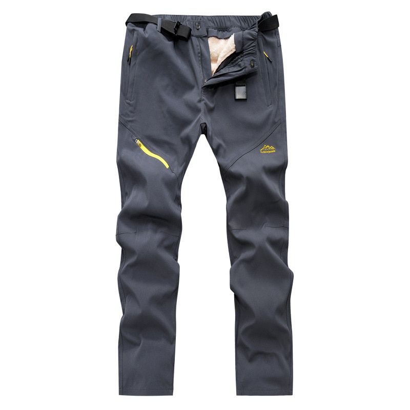 Men Winter Outdoor Warm Pants Autumn  Waterproof Long Trousers Trekking Camping Pants Detachable  Lined Velvet Inside