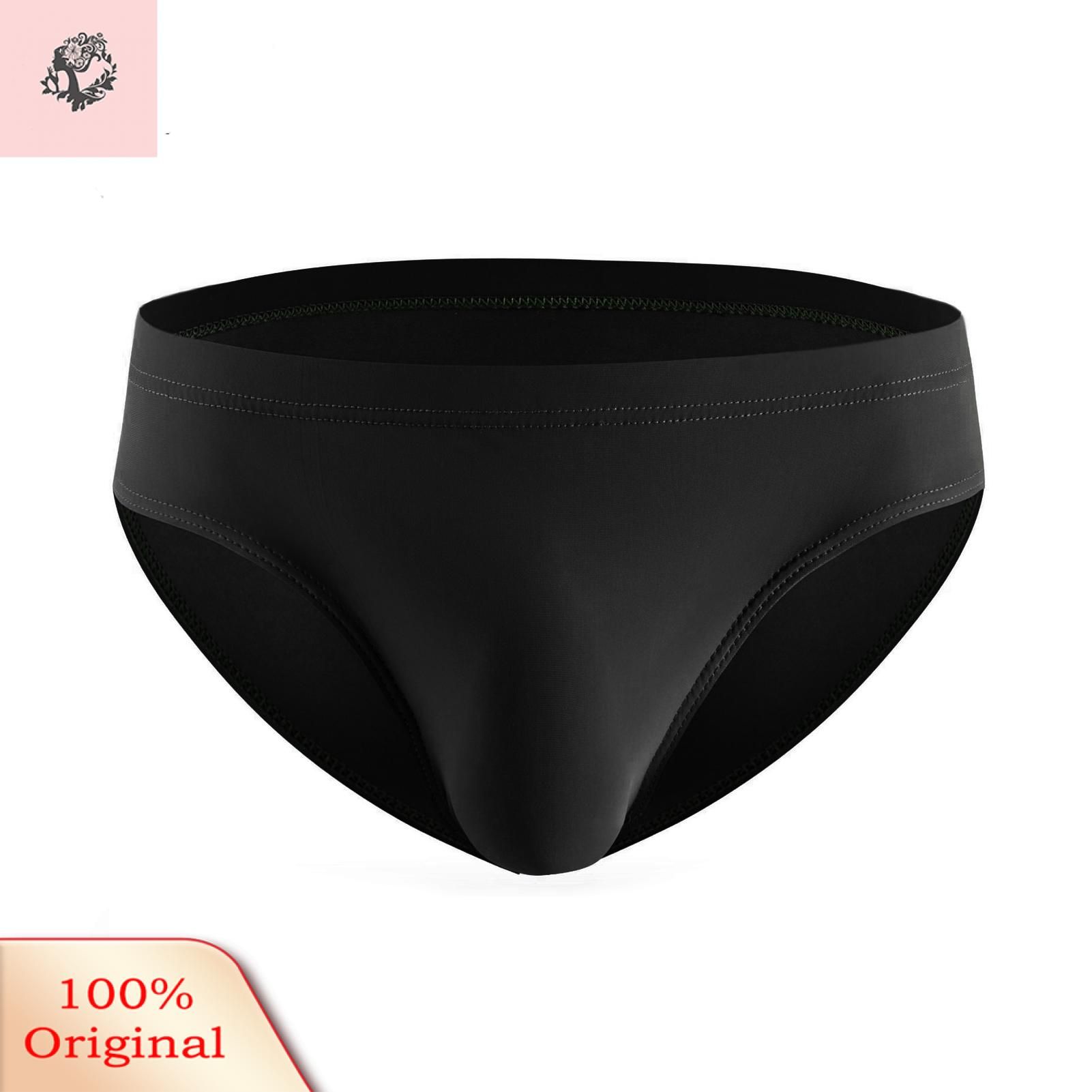 Sunnyheart Men Underpants Triangle Cutting Ice Silk Thin Male Panties
