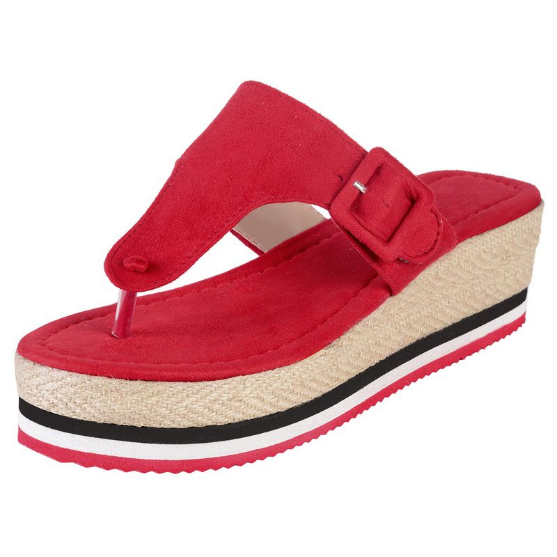 Cyprus Bedroom Home Summer Slipper For Women Platform Sandals Wedges Shoes Fashion Chunky Beach Anti-Odor Sandal