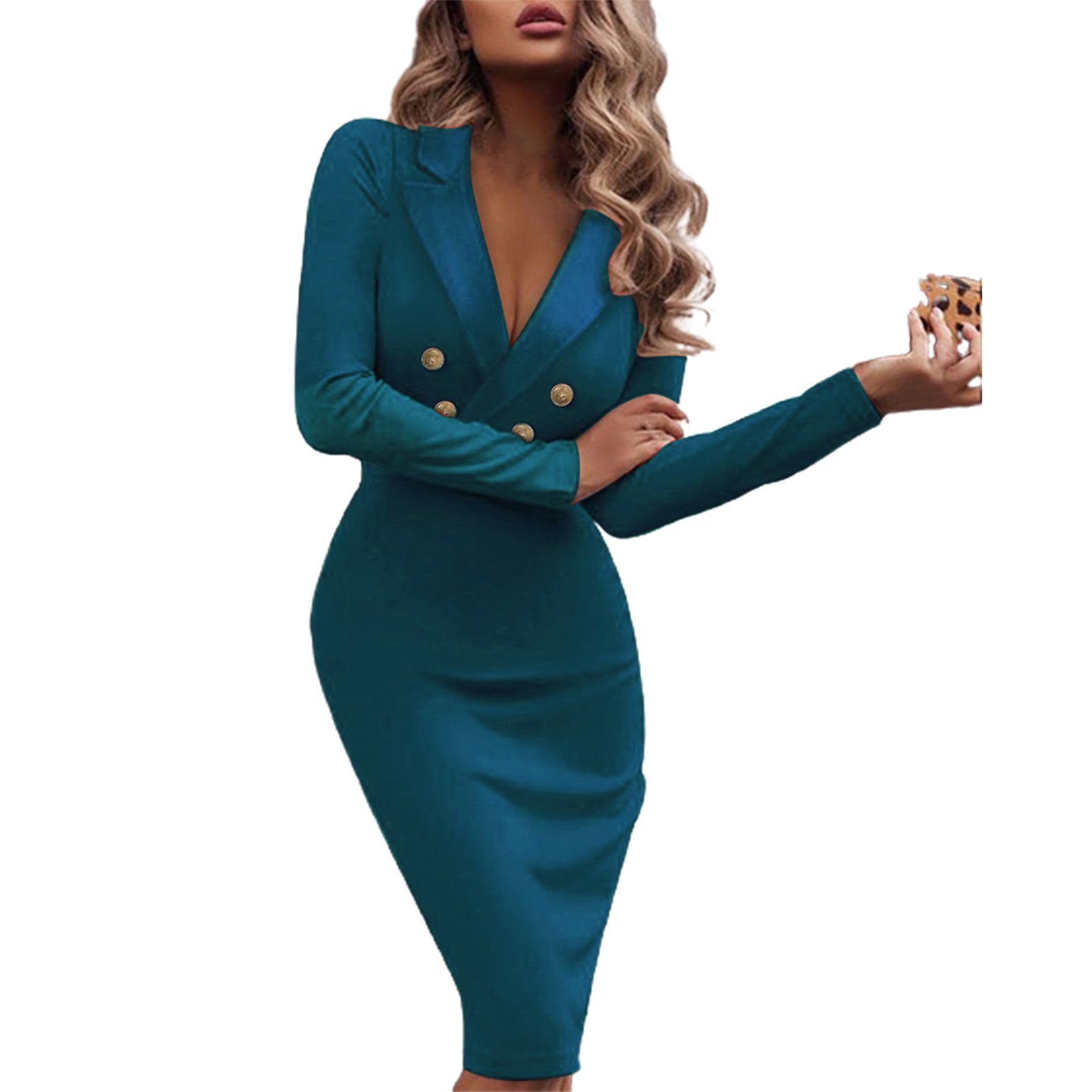 One-peice Dress Hip-hugging Sleeved Party Mini Dress
