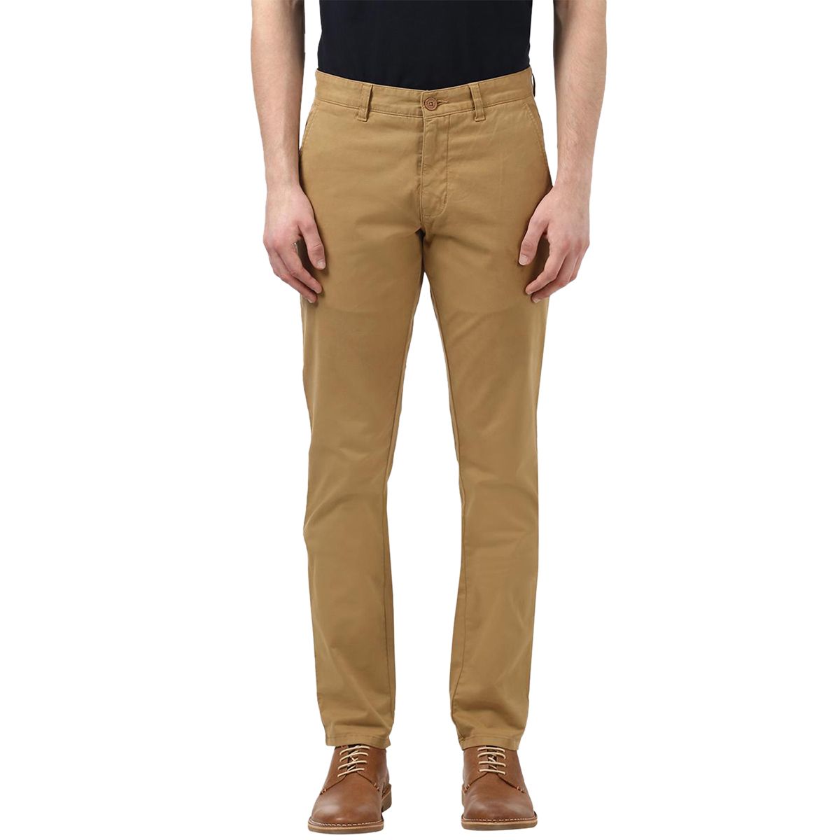 Nazara Slim-Fit Chino Gabardine Pants - Khaki