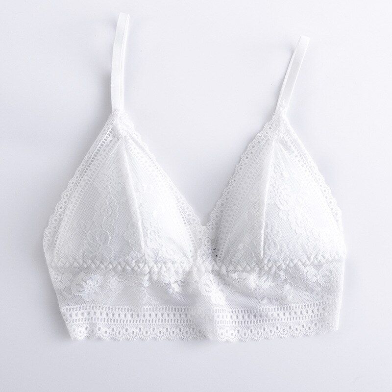 DeRuiLaDy Seamless Deep V Lace Bras For Women Wireless Push Up Bra Thin Comfort Underwear  Lingerie Triangle Cup Bralette