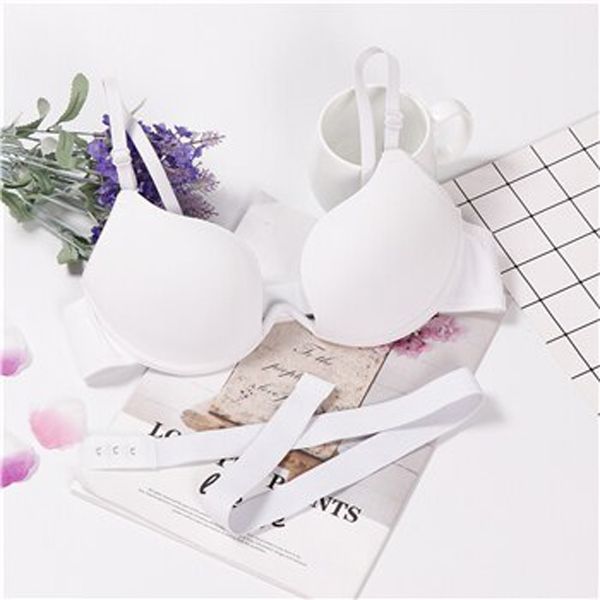 lingerie bielizna damska push up bra  solid color skin black white women bra underwear size 70-85AB