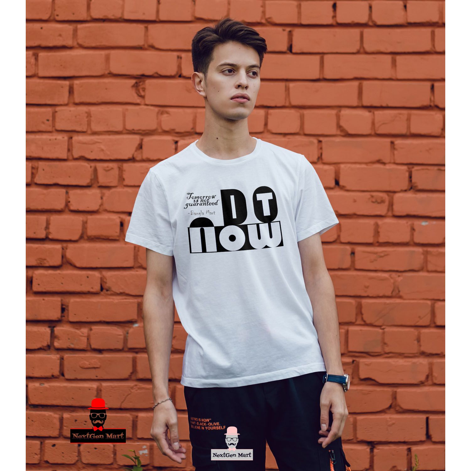 Menz Fashionable Inspirational Quote Tshirt