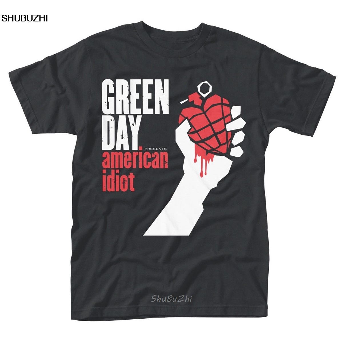 Green Day ' AMERICAN IDIOT ALBUM COVER ' T-SHIRT - Nuevo y Oficial men cotton t-shirts summer brand tshirt euro size  sbz3330