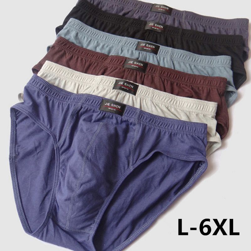 100% Cotton Briefs Mens Comfortable Underpants Man M/L/XL/2XL/3XL/4XL/5XL 4pcs/lot & Drop shipping